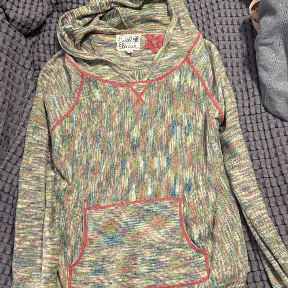 Anthropologie Multicolor Hooded Sweatshirt